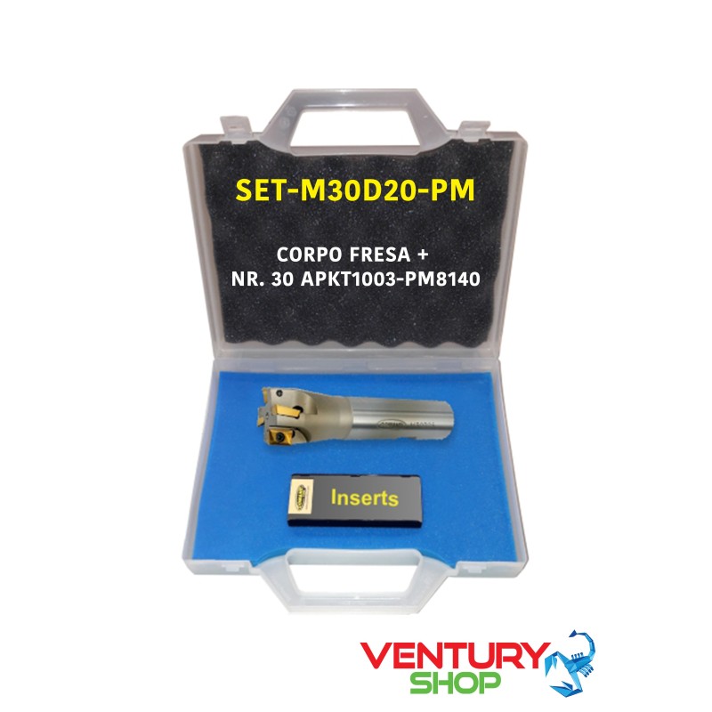 M30 D20-PM - APKT1003 - SET FRESATURA SPALLAMENTO 90°