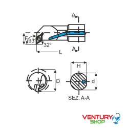 SET PER TORNITURA INTERNA A32SDR/L CT - NR. 1 A32S SDUCR/L 11 + NR. 10 DCMT11T3-CSF CT9325